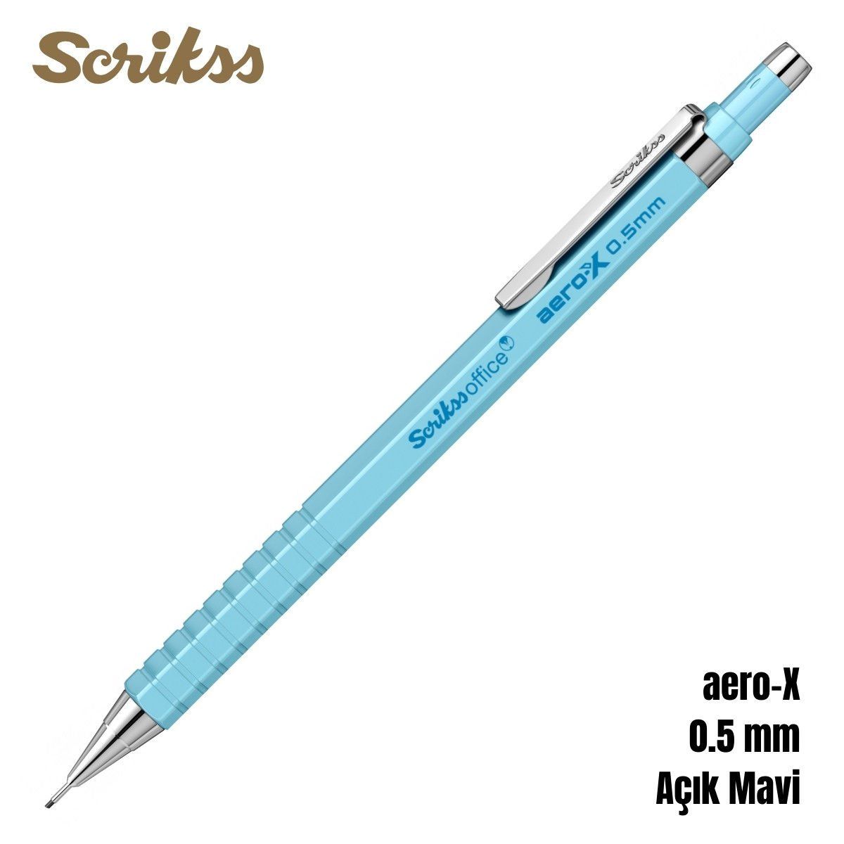 Scrikss Versatil Kalem Aero-X 0.5mm Açık Mavi