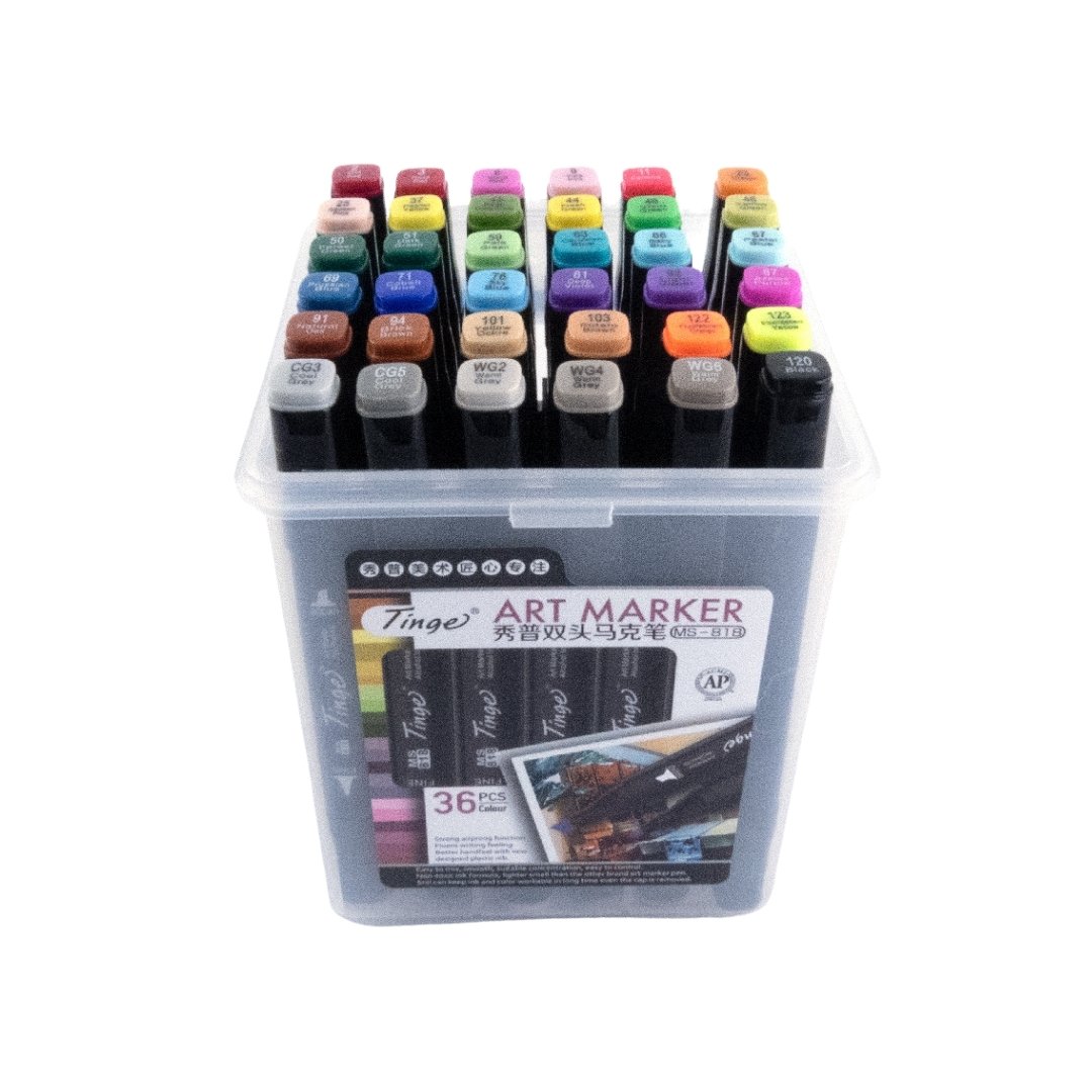 みっく****　 MARINE SQUARE MARKER Tinge Art Marker Plastik Çantalı Seti 36lı MS 818 - 825,00 TL