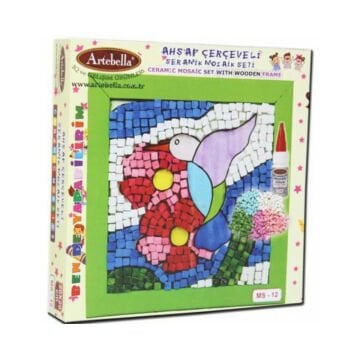 Artebella Seramik Mozaik Seti 20x20cm Kuş ve Çiçekler