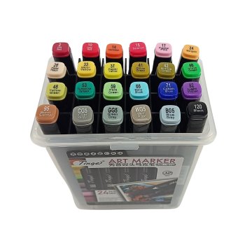 Tinge Art Marker Plastik Çantalı Seti 24lü MS 818 - 550,00 TL
