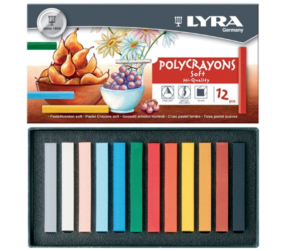 Lyra Polycrayons Soft Pastel 12 Renk Set