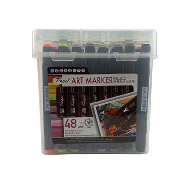 Tinge Art Marker Plastik Çantalı Seti 12li MS 818