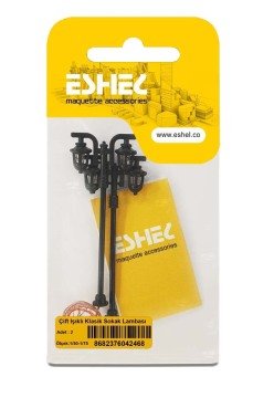 Eshel Maket Çift Işıklı Klasik Sokak Lambası 1/50-1/75 2li