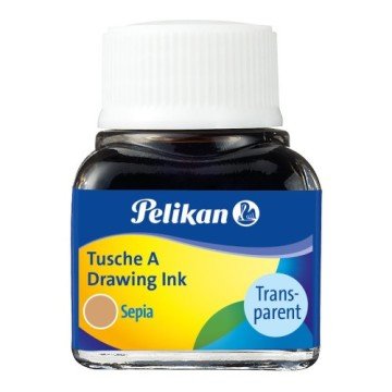 Pelikan 523 Drawing Ink Çini Çizim Mürekkebi 10ml Transparent No 15 Sepia