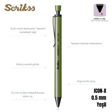 Scrikss Versatil Kalem Icon-X 0.5mm Yeşil