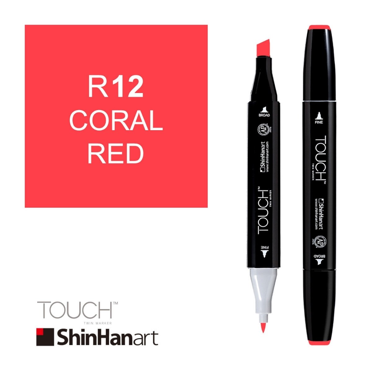 ShinHan Art Touch Twin Marker R12 Coral Red