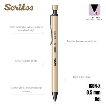 Scrikss Versatil Kalem Icon-X 0.5mm Bej