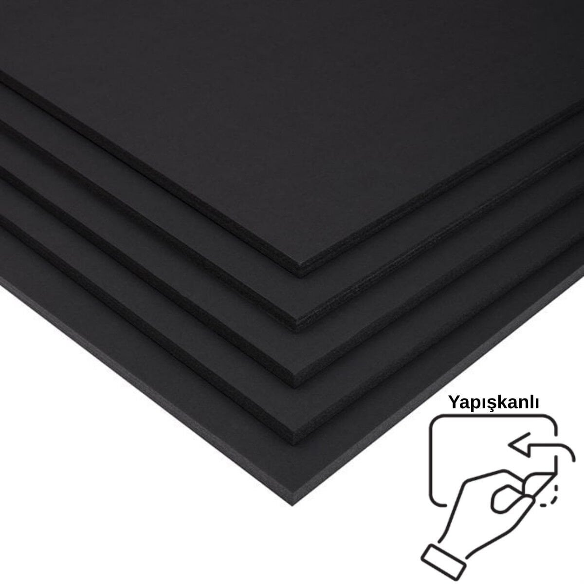 Bigpoint Fotoblok (Straforlu Maket Kartonu) Siyah 2mm 50x70cm 5li Yapışkanlı