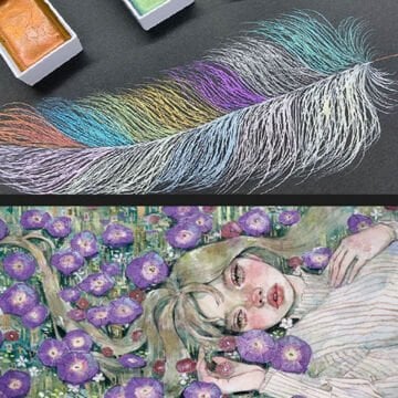 Zig Kuretake Gansai Tambi 24 Renk Tablet Sulu Boya Metalik