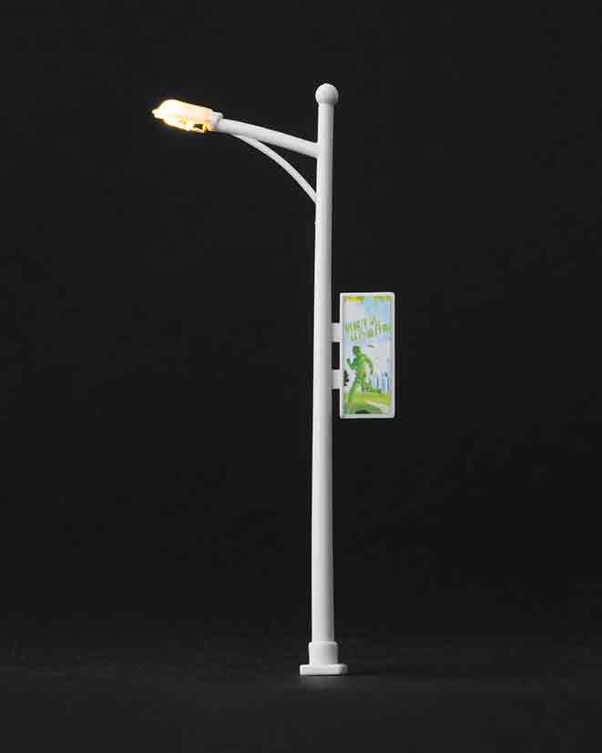 Eshel Maket Elektrikli Reklam Tabelalı Yol Lambası 1/50 2li