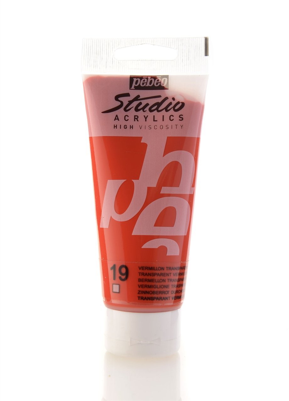 Pebeo Studio Akrilik Boya 100ml 19 Transparent Vermilion