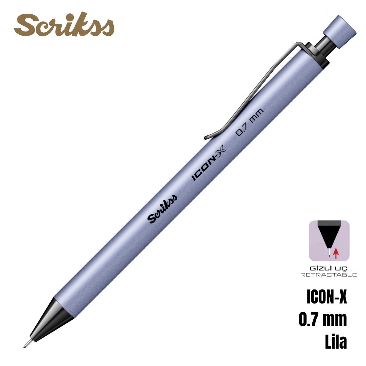 Scrikss Versatil Kalem Icon-X 0.7mm Lila - 180,00 TL | Hakikat