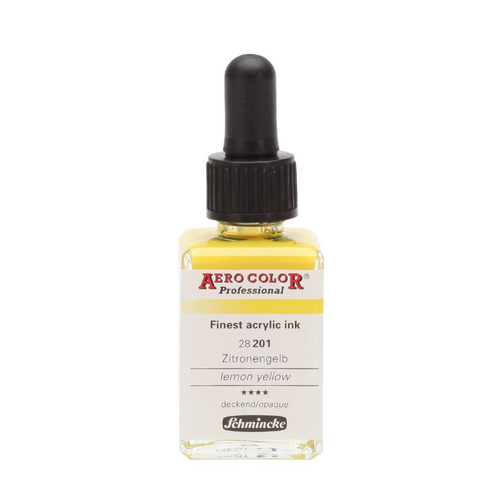 Schmincke Aero Color Airbrush Akrilik Mürekkep 28ml 201 Lemon Yellow
