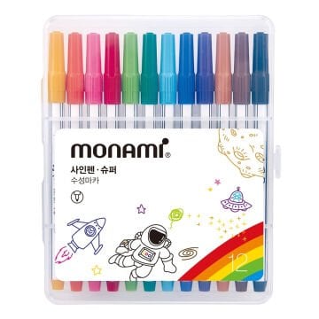 Monami Sign Pen Süper Kalem Seti 12 Renk