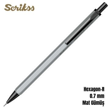 Scrikss Versatil Kalem Hexagon-R 0.7mm Mat Gümüş