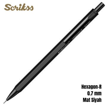 Scrikss Versatil Kalem Hexagon-R 0.7mm Mat Siyah