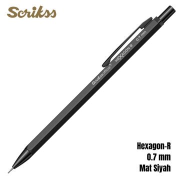 Scrikss Versatil Kalem Hexagon-R 0.7mm Mat Siyah