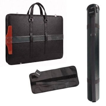 BBack Teknik Proje Çanta-Tüp-Kalemlik 40x55cm 3lü Seti Siyah