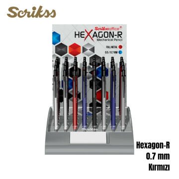 Scrikss Versatil Kalem Hexagon-R 0.7mm Kırmızı