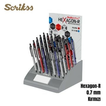 Scrikss Versatil Kalem Hexagon-R 0.7mm Kırmızı