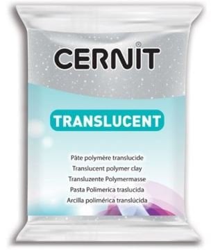 Cernit Translucent Polimer Kil 56g 080 Glitter Silver