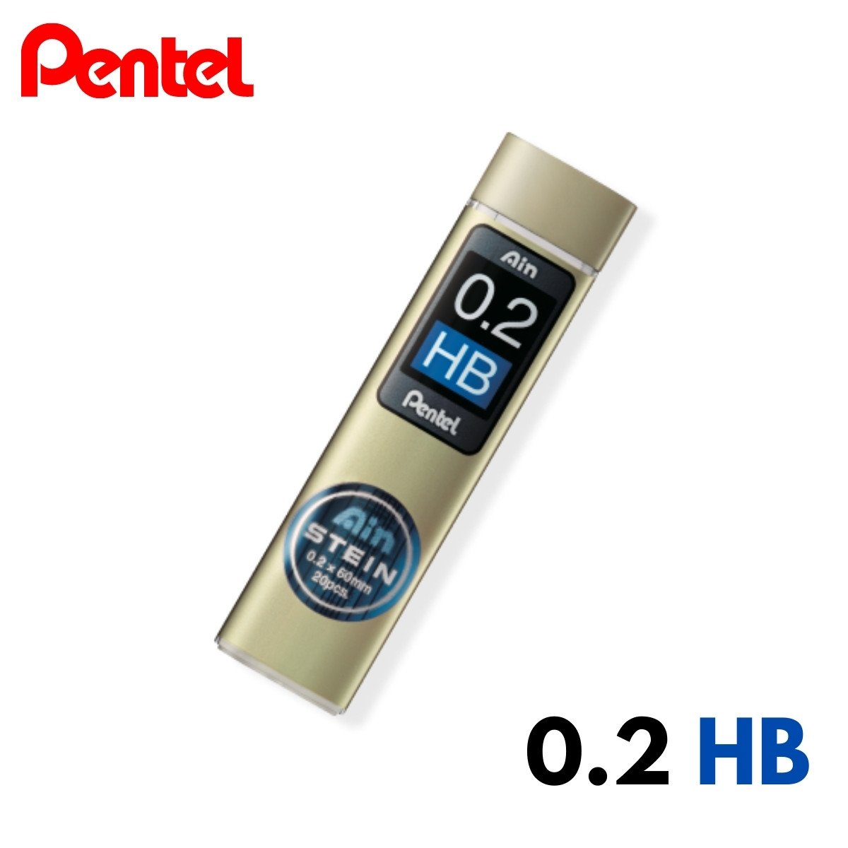 Pentel Ain Stein Kalem Ucu Hi-Polymer 0,2mm HB 20 Adetlik Tüp