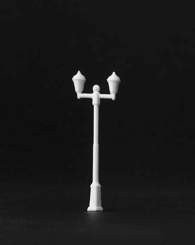 Eshel Maket Çift Işıklı Fener Cadde Lambası 1/100 2li