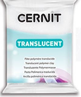 Cernit Translucent Polimer Kil 56g 010 Glitter White