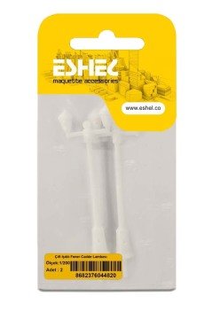 Eshel Maket Çift Işıklı Fener Cadde Lambası 1/200 2li