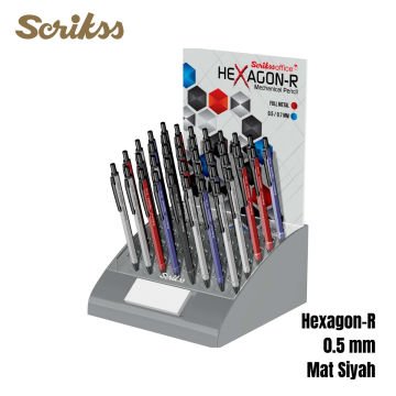 Scrikss Versatil Kalem Hexagon-R 0.5mm Mat Siyah