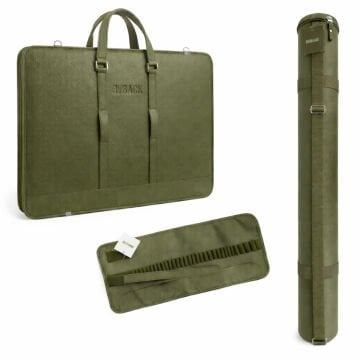 BBack Teknik Proje Çanta-Tüp-Kalemlik 40x55cm 3lü Seti Haki