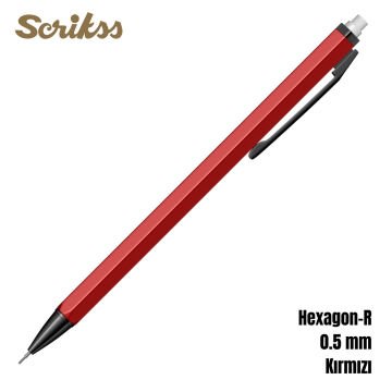Scrikss Versatil Kalem Hexagon-R 0.5mm Kırmızı