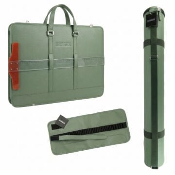 BBack Teknik Proje Çanta-Tüp-Kalemlik 55x75cm 3lü Seti Açık Yeşil