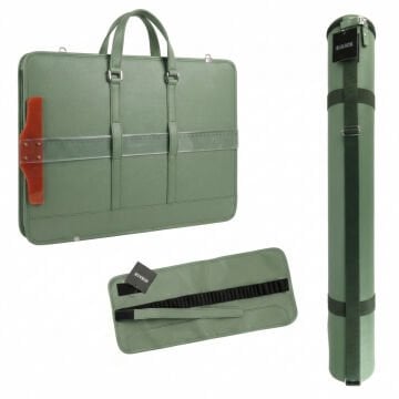BBack Teknik Proje Çanta-Tüp-Kalemlik 55x75cm 3lü Seti Açık Yeşil