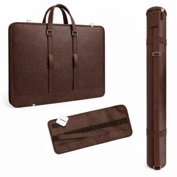 BBack Teknik Proje Çanta-Tüp-Kalemlik 55x75cm 3lü Seti Koyu Kahverengi