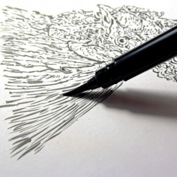 Pentel Brush Pen Fırça Uçlu Kalem Yedeği 4lü Siyah