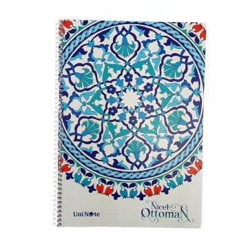 Çınar Uni Note Karton Kapak Spiralli Okul Defteri Nicea Ottoman A4 72yp Çizgili