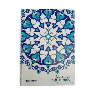 Çınar Uni Note Karton Kapak Spiralli Okul Defteri Nicea Ottoman A4 72yp Çizgili