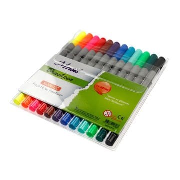 Masis Brushpen Fırça Uç ve Fineliner Seti 12li
