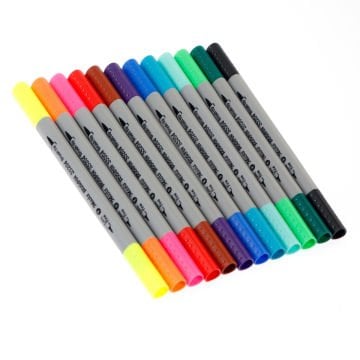 Masis Brushpen Fırça Uç ve Fineliner Seti 12li