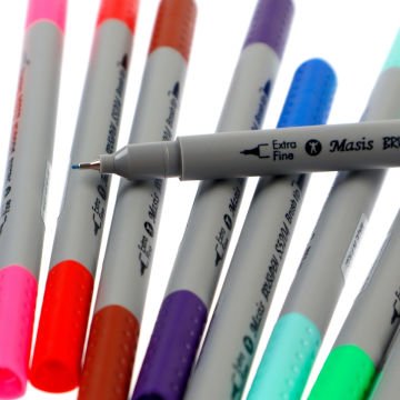 Masis Brushpen Fırça Uç ve Fineliner Seti 12li
