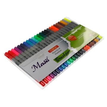 Masis Brushpen Fırça Uç ve Fineliner Seti 24lü