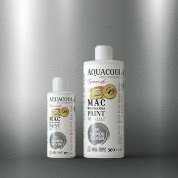 Aquacool Multi Akrilik Boya 120ml 901 Metalik Gümüş