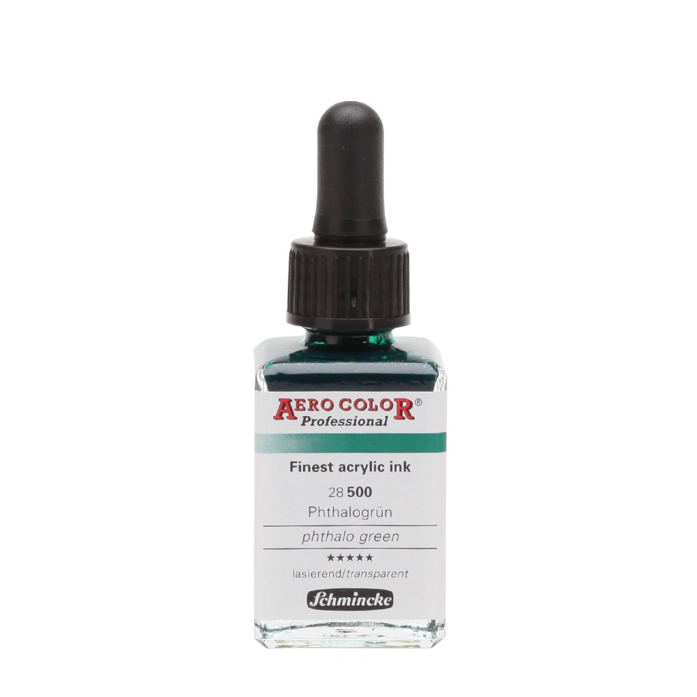 Schmincke Aero Color Airbrush Akrilik Mürekkep 28ml 500 Phthalo Green