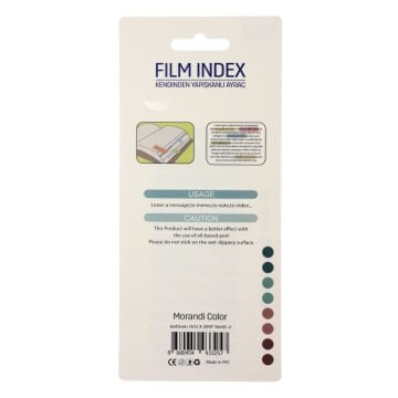 Kraf İndex Film (PP) 6x45mm 16lı 20yp Cetvelli Morandi Color 16645-2