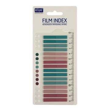 Kraf İndex Film (PP) 6x45mm 16lı 20yp Cetvelli Morandi Color 16645-2