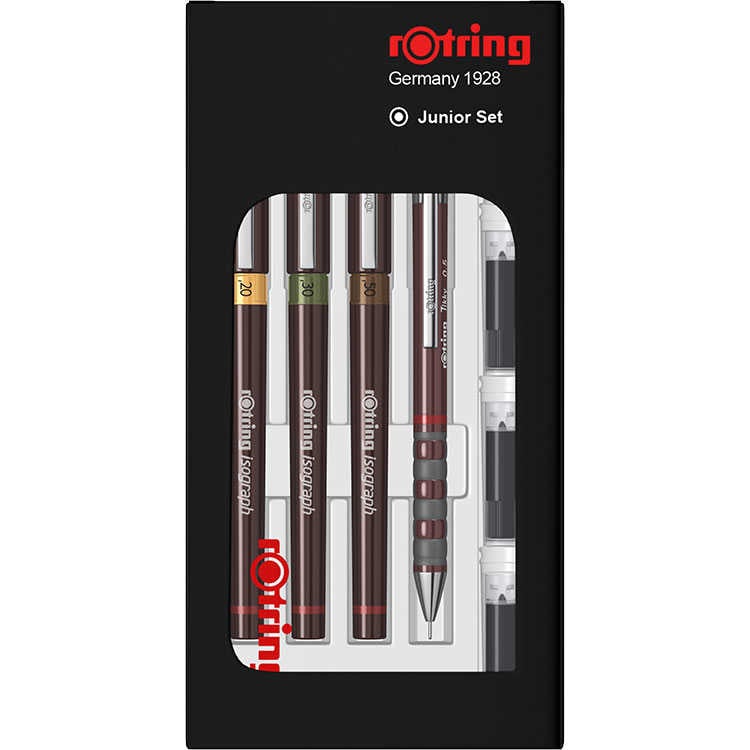 Rotring Isograph Rapido Kalem Seti (0.2-0.3-0.5) + 0.5 Tikky Junior