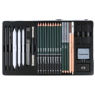 Giorgione Çizim Seti Metal Kutu 27li