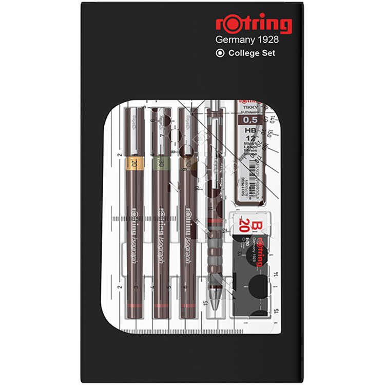 Rotring Isograph Rapido Kalem Seti Pergelsiz (0.2-0.3-0.5) + Tikky