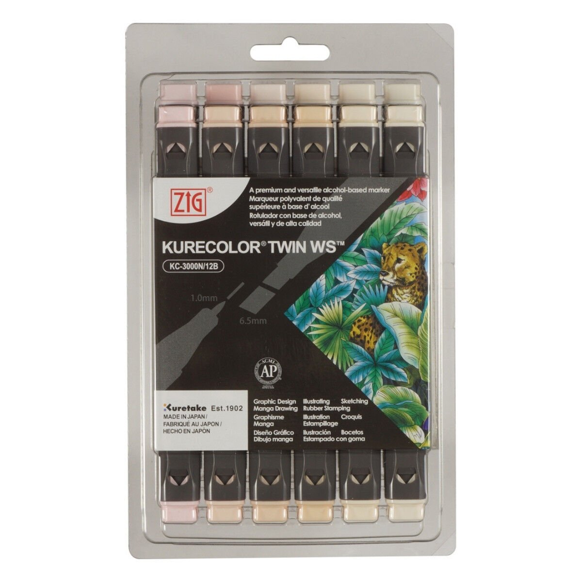 Zig Kurecolor KC3000/12b10 Twin WS Marker Kalem 12li Neutral&Natural Colors